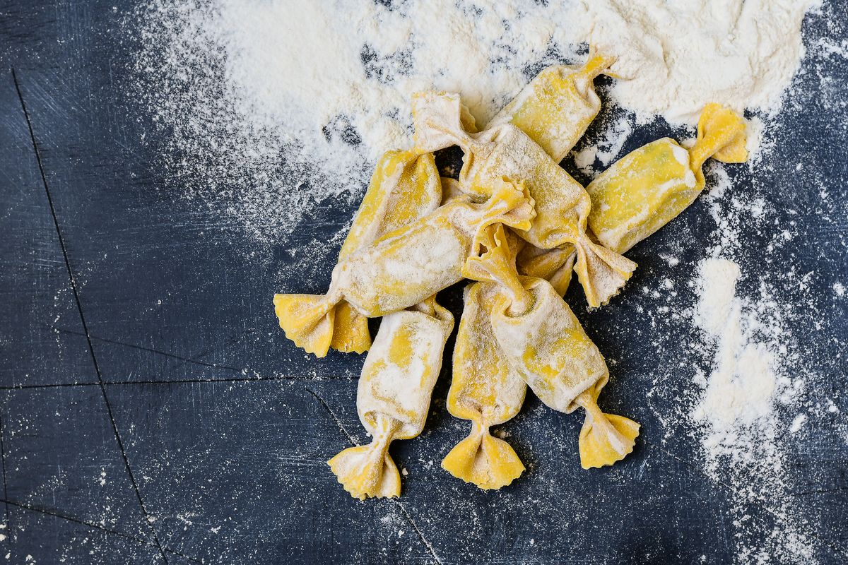 Ravioli Caramella Farina Pasta Fresca Gialla