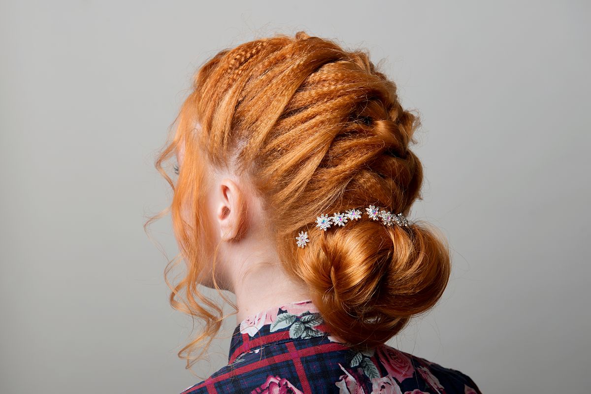 acconciatura capelli braid bun