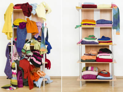 Decluttering dell'armadio