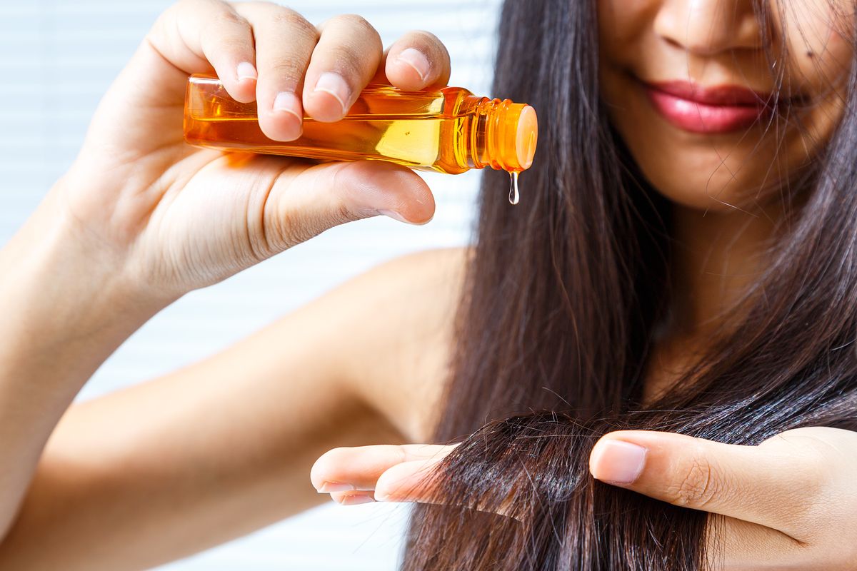 Olio argan capelli