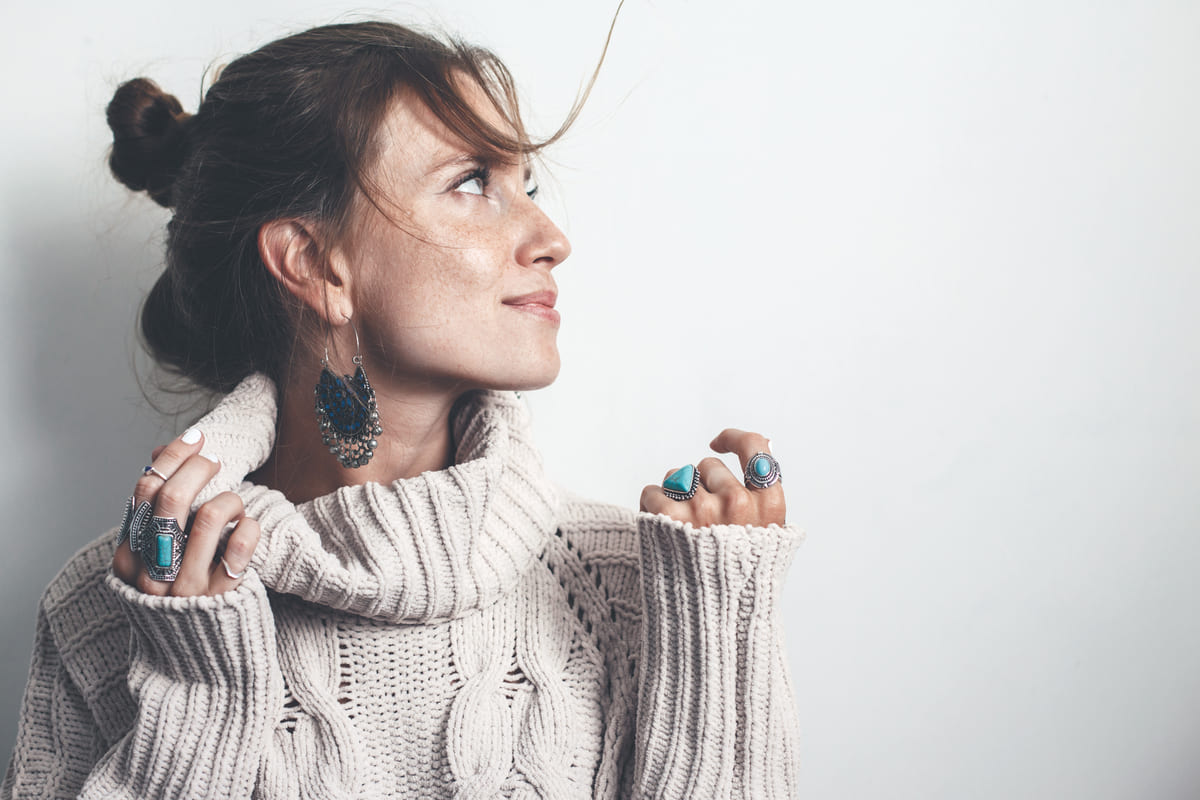 Maglione a collo alto