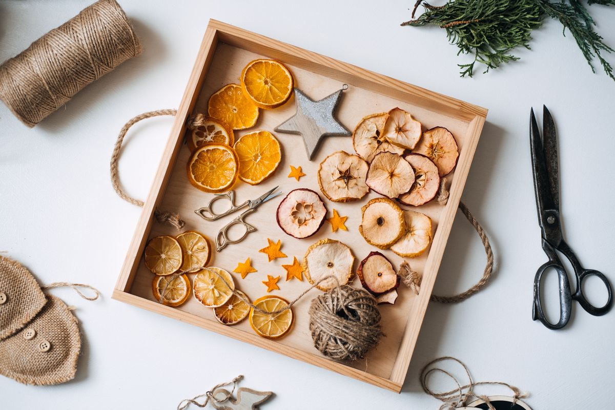 Decorazioni di Natale con agrumi