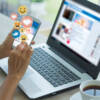 Pc smartphone social emoji like