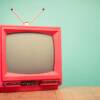 vecchio tv retro rosso