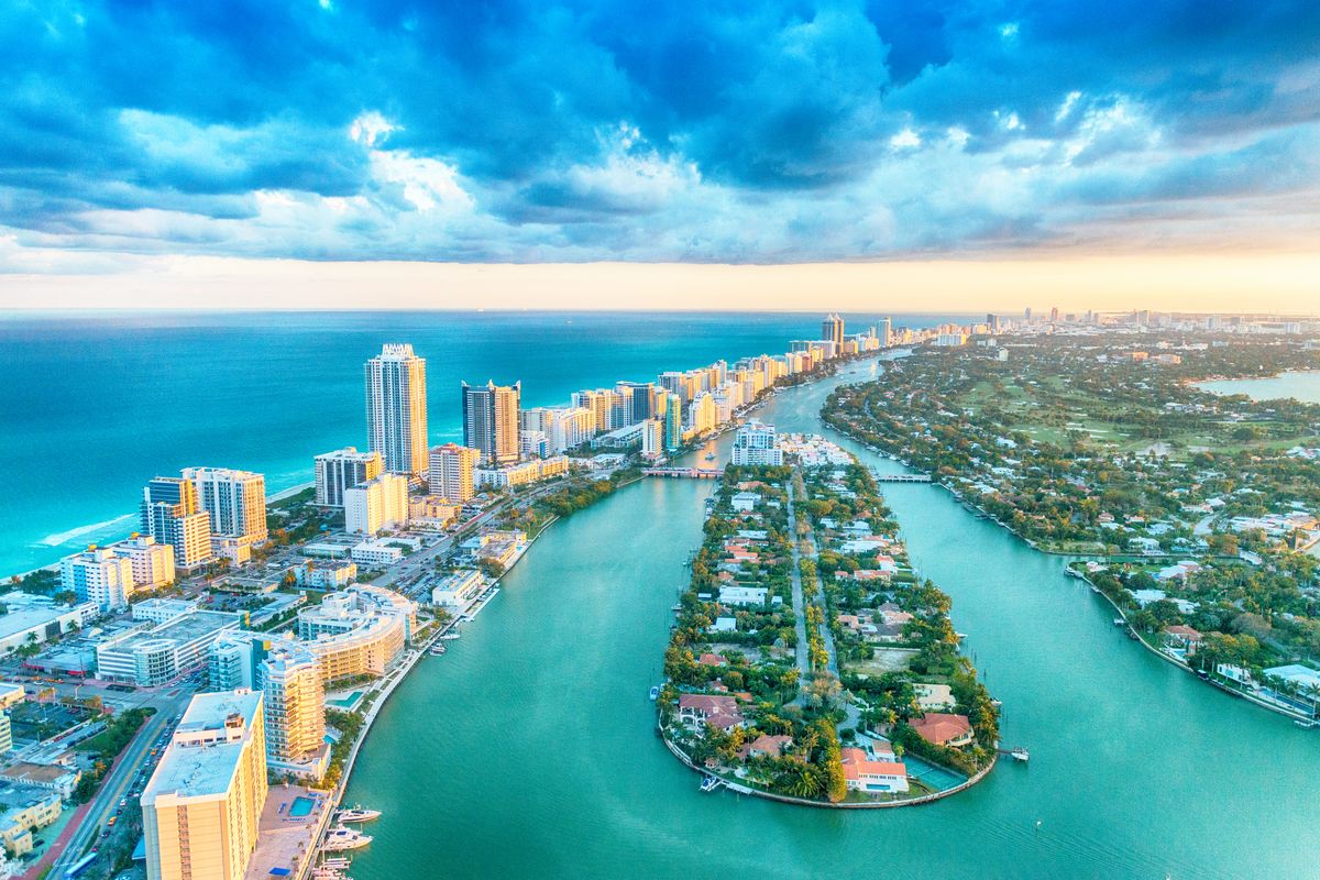 miami panoramica citta oceano