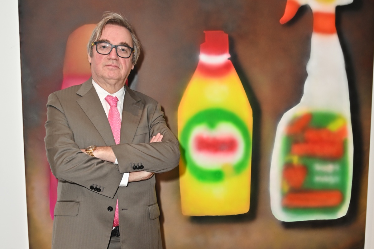 Phillip Blond alla visione privata della nuova mostra dell'artista Timothy Gatenby "And All Shall Be Memorialised" alla Blond Contemporary Gallery il 13 marzo 2025 a Londra, in Inghilterra. (Foto di Dave Benett/Getty Images)