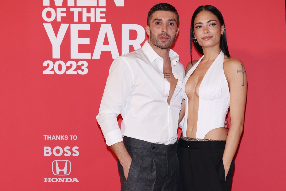 Il 29 novembre 2023 a Milano, Elodie e Andrea Iannone partecipano al photocall del GQ "Men of the Year" a Palazzo Serbelloni.