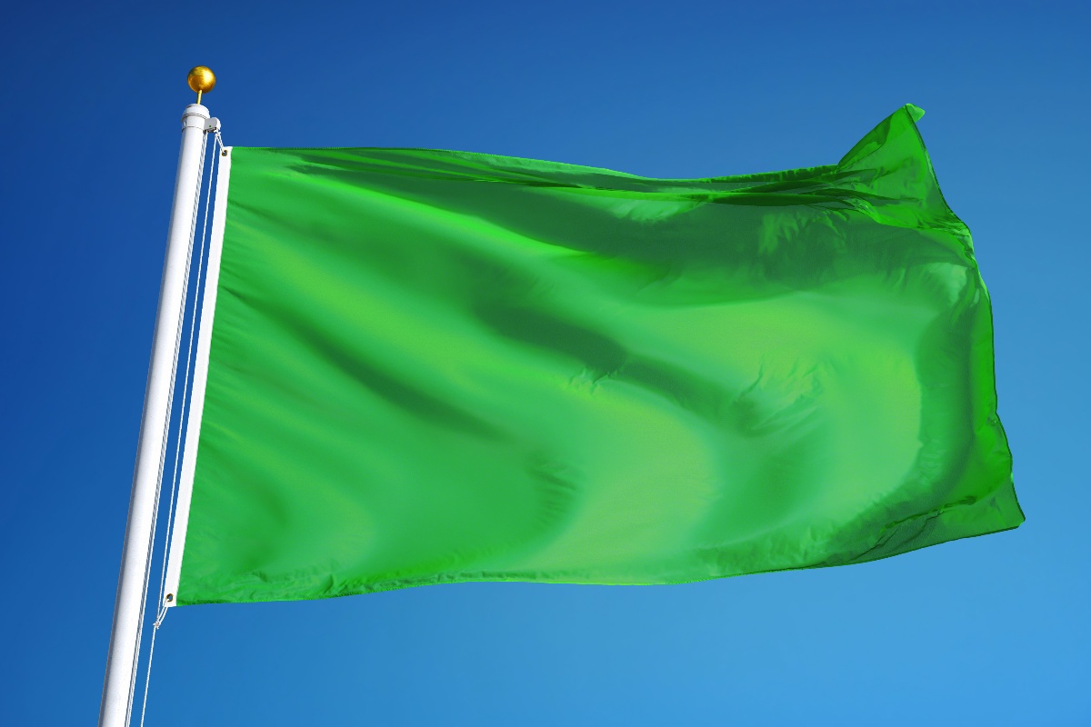 Una bandiera verde