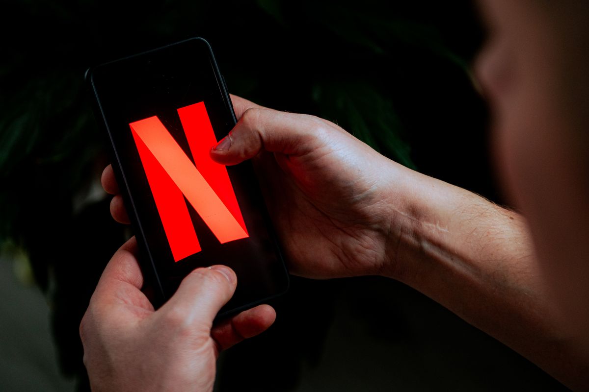 Un primo piano del logo di Netflix