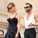 Chiara Ferragni e Fabio Maria Damato partecipano alla sfilata Haute Couture di Schiaparelli